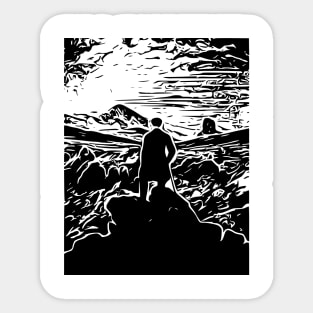 Caspar David Friedrich | Wanderer above the sea of fog Sticker